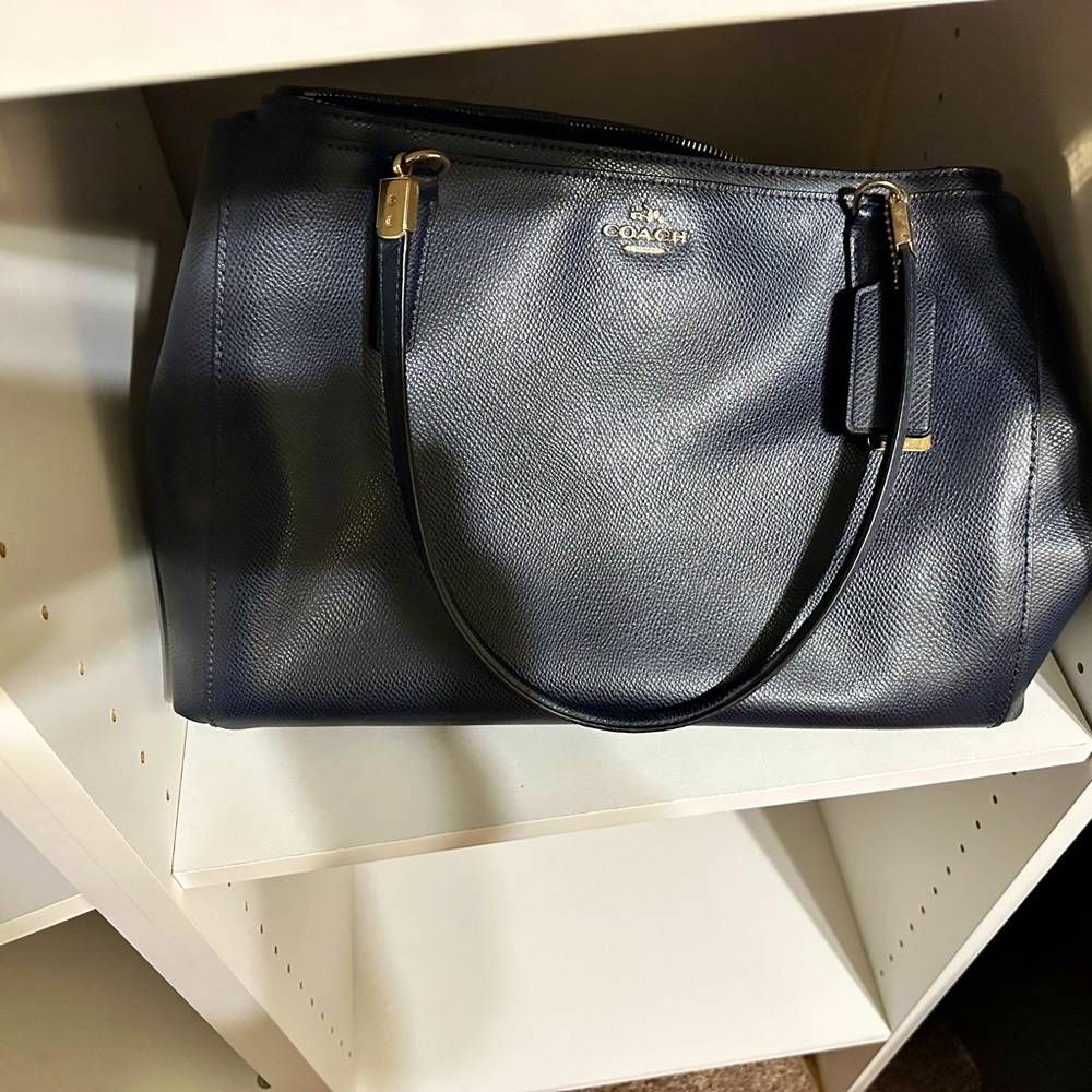 Navy coach bag